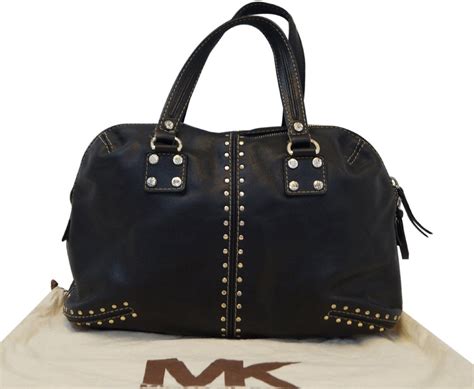 michael kors bag with gold studs|Michael Kors astor shoulder bag.